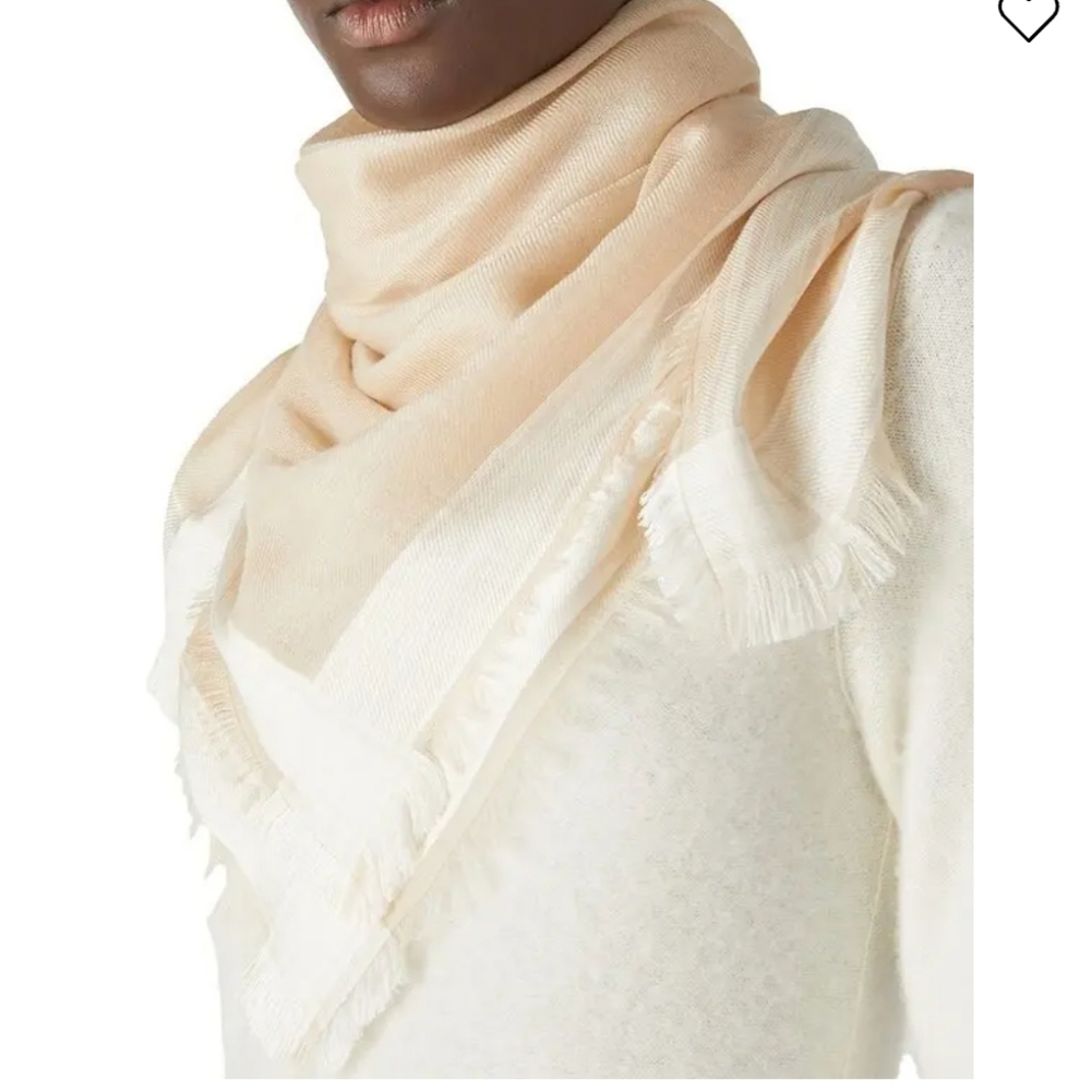 NWT$825 Loro Piana Large Square Stripe Cashmere & Silk Fringe Scarf Shawl - Picture 14 of 14